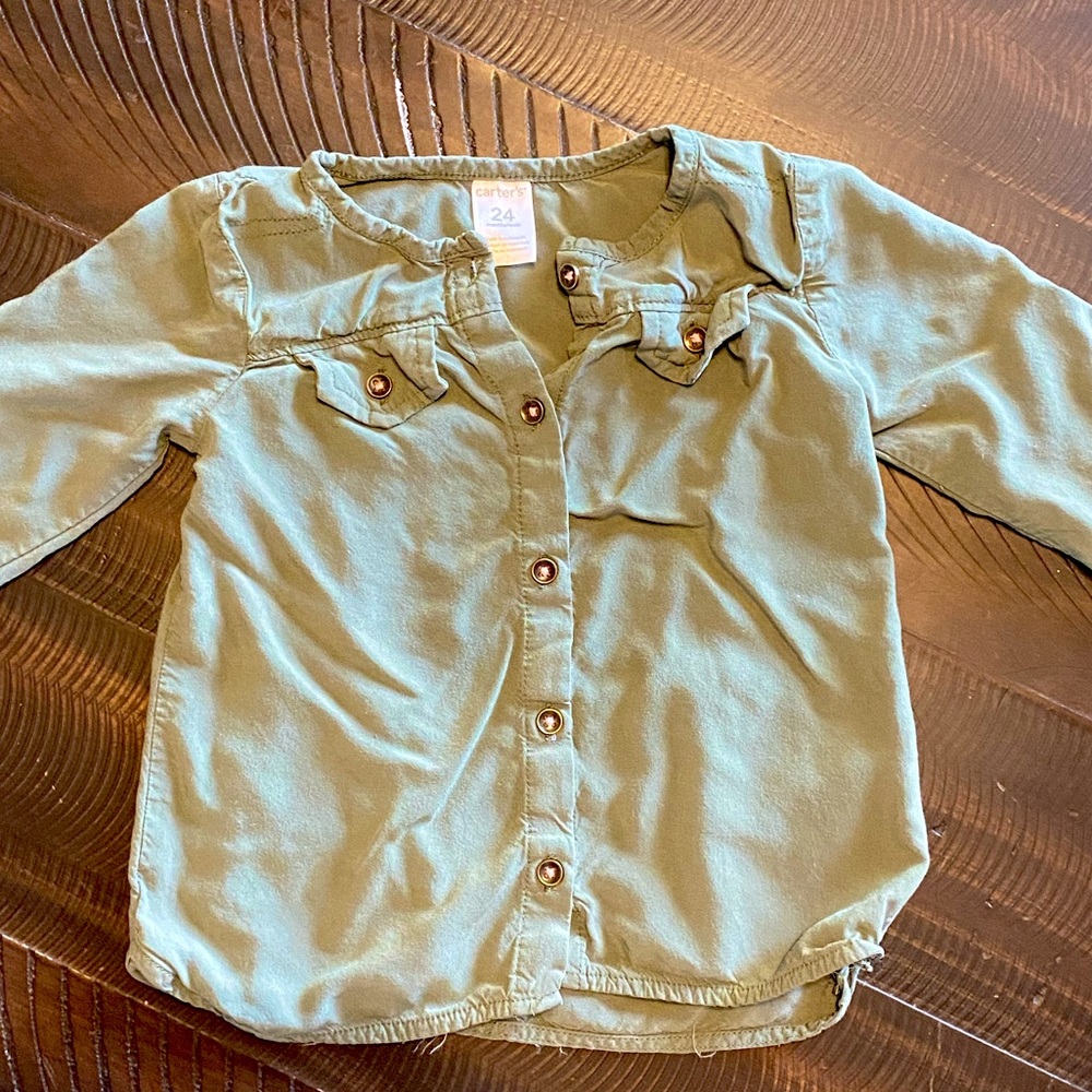 Sage green toddler top